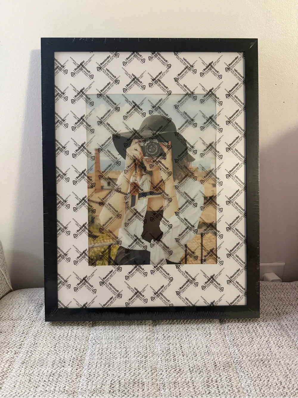 Black Photo Frame with White Mat - Home Accents